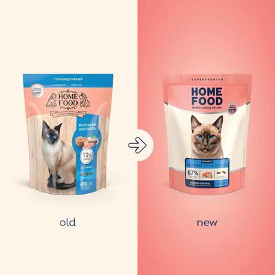 Корм сухий Home Food Hypoallergenic Sterilised для стерилізованих кішок та кастрованих котів, Морський коктейль, 400 г