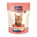 Корм сухий Home Food для активних дорослих котів Курка та креветка, 400 г