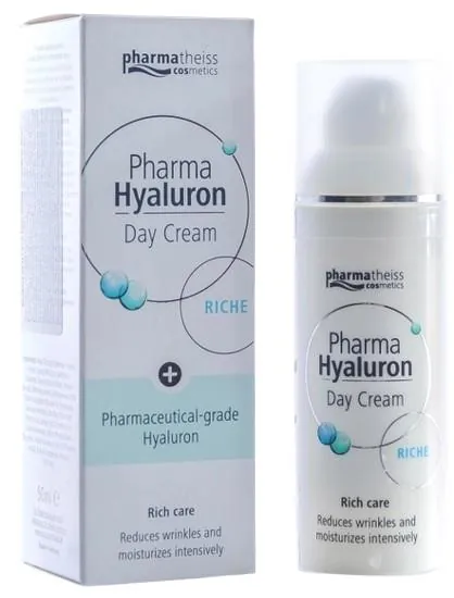 Крем для обличчя Medipharma Cosmetics Pharma Hyaluron Riche денний зволожуючий живильний для сухої шкіри, флакон з дозатором, 50 мл