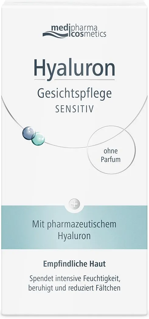 Крем для обличчя Medipharma Cosmetics Hyaluron зволожуючий для чутливої схильної до алергії шкіри, 50 мл