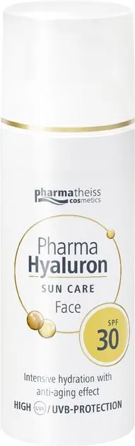 Крем для обличчя Medipharma Cosmetics Pharma Hyaluron сонцезахисний SPF30 антивіковий, флакон з дозатором, 50 мл