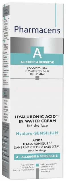 Крем для обличчя Pharmaceris A Hyaluro-Sensilium на водній основі з гіалуроновою кислотою, 40 мл