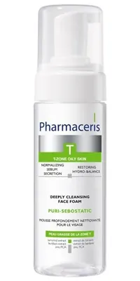 Пінка для вмивання Pharmaceris T Puri-Sebostatic глибоко очищуюча для обличчя, відновлює гідробаланс, 150 мл