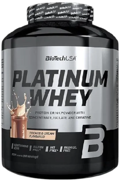 Протеїн сироватковий змішаний Biotech Platinum Whey печиво та крем, 2 кг