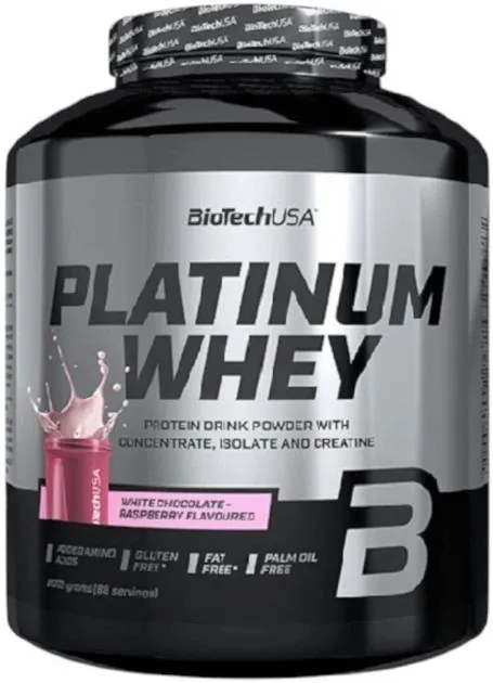 Протеїн сироватковий змішаний Biotech Platinum Whey білий шоколад-малина, 2 кг
