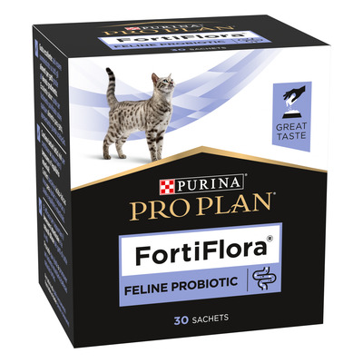 Корм дополнительный Purina Pro Plan FortiFlora Feline Probiotic пробиотик для взрослых кошек и котят порошок по 1 г, 30 пакетов