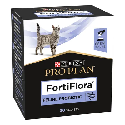Корм додатковий Purina Pro Plan FortiFlora Feline Probiotic пробіотик для дорослих котів та кошенят порошок по 1 г, 30 пакетів