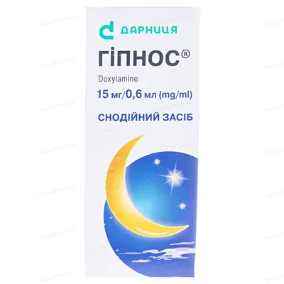 Гіпнос краплі ор., р-н 15 мг/0,6 мл по 50 мл у флак.-крап.