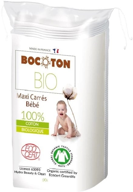 Ватные диски Bocoton Bio органические детские большие, 60 шт