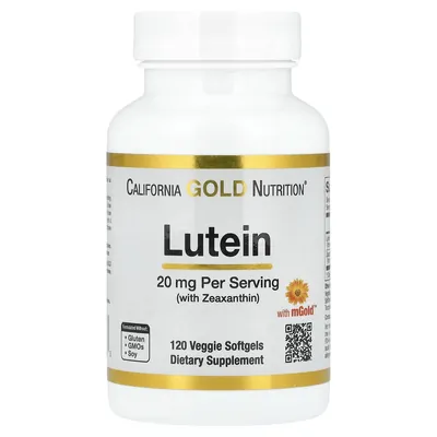 Лютеїн California Gold Nutrition Lutein 20 мг вег. капсули №120