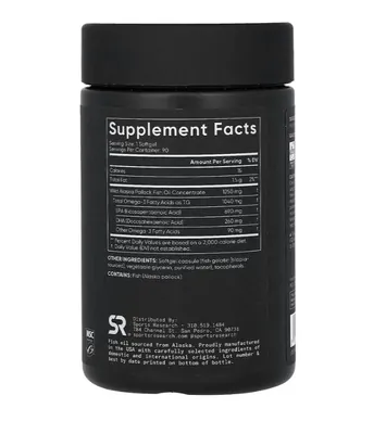 Омега 3 риб'ячий жир Sports Research Omega-3 Fish Oil потрійна сила 1250 мг, 90 капсул