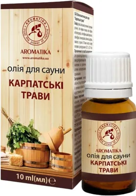 Олія косметична Ароматика для лазні та сауни Карпатські трави, 10 мл