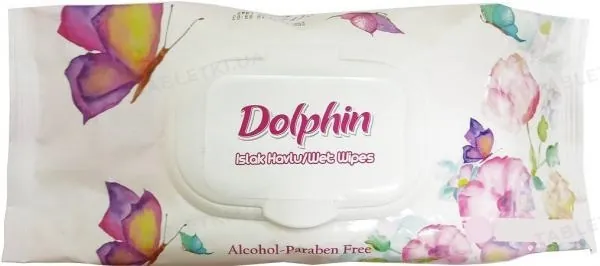 Серветки вологі Dolphin Flower Sensation, з клапаном, 72 шт