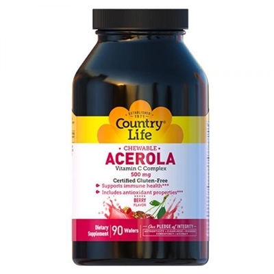 Витамин С Country Life Acerola Vitamin C 500 мг, 90 таблеток