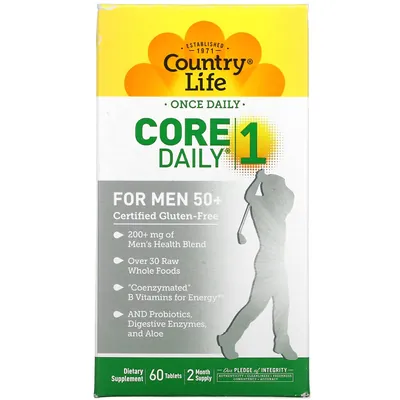 Вітамінно-мінеральний комплекс Country Life Core Daily-1 for Men 50+ для чоловіків, 50+ таблетки №60