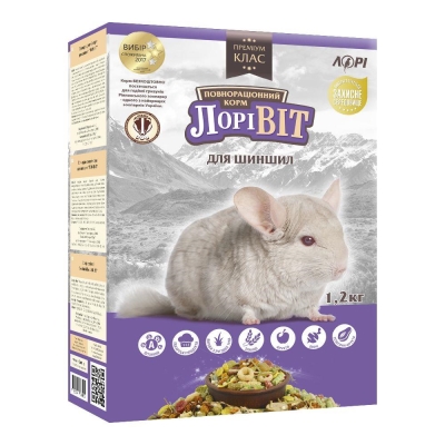 Корм для шиншилл Лоривит, 1,5 кг