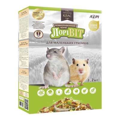 Корм Лоривит для мелких грызунов, 1,5 кг