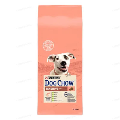 Корм сухий Purina Dog Chow Sensitive для дорослих собак із чутливим травленням, лосось, 14 кг