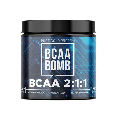 Амінокислота Pure Gold Protein BCAA BOMB 2:1:1, полуниця, 150 г