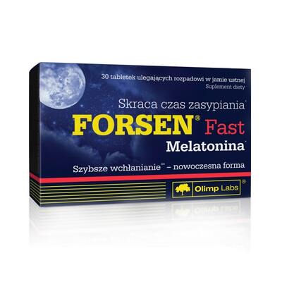 Дієтична добавка для покращення сну Olimp Forsen Fast Melatonina, 30 таблеток