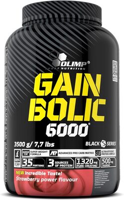 Гейнер с креатином Olimp Gain bolic 6000, клубника, 3500 г