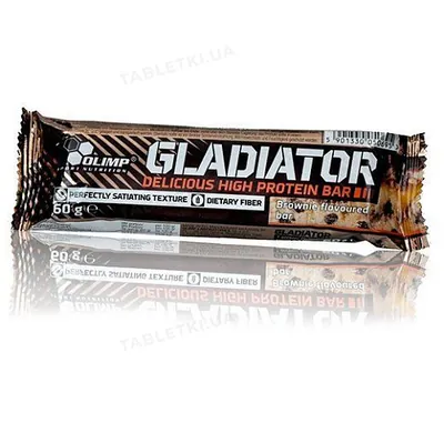 Батончик протеїновий Olimp Gladiator, брауні, 60 г