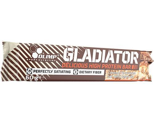 Батончик протеиновый с низким содержанием сахара Olimp Gladiator, карамель, 60 г