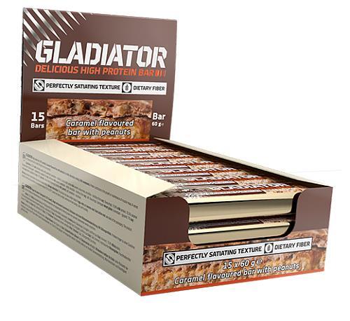Батончик протеїновий з низьким вмістом цукру Olimp Gladiator, карамель, 60 г