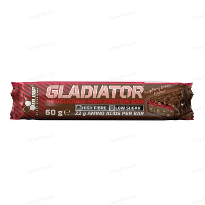Батончик протеїновий Olimp Gladiator, малина, 60 г