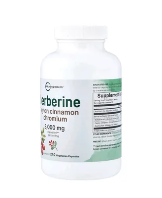 Берберин з корицею та хромом Micro Ingredients Berberine with Ceylon Cinnamon, Chromium вег.капсули №240