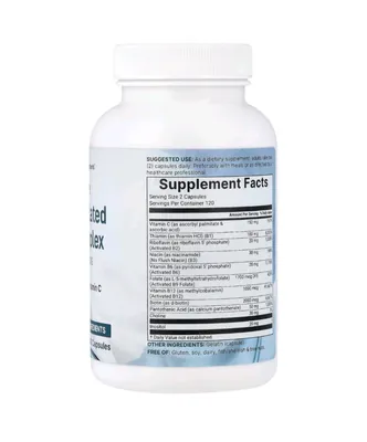 Метильований комплекс вітамінів групи B з вітаміном C Micro Ingredients Pure Methylated B Complex with Vitamin C, 240 капсул