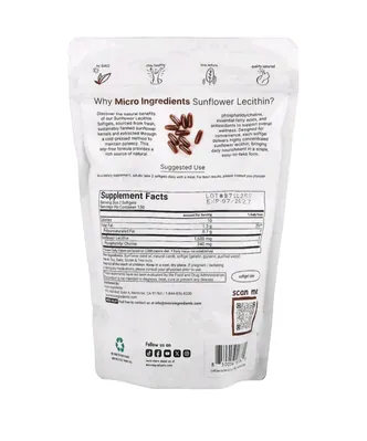 Соняшниковий лецитин Micro Ingredients Sunflower Lecithin, 300 капсул