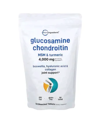 Глюкозамін, хондроїтин, МСМ і куркума Micro Ingredients Glucosamine Chondroitin MSM & Turmeric, 300 таблеток