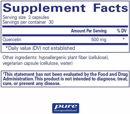 Кверцетин Pure Encapsulations Quercetin, 60 капсул