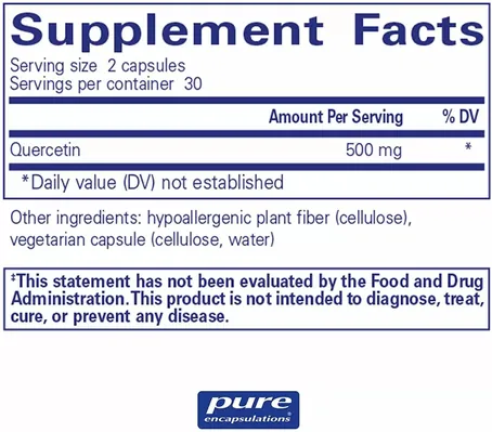 Кверцетин Pure Encapsulations Quercetin, 60 капсул