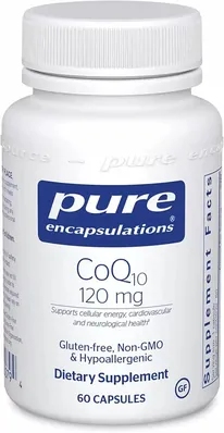 Коензим Q10 Pure Encapsulations CoQ10 120 мг, 60 капсул
