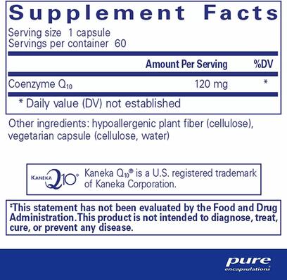 Коэнзим Q10 Pure Encapsulations CoQ10 120 мг, 60 капсул