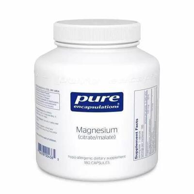 Магний Pure Encapsulations Magnesium (citrate/malate), 180 капсул
