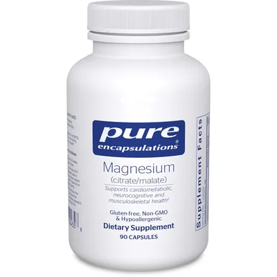 Магній Pure Encapsulations Magnesium (citrate/malate), 90 капсул