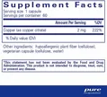 Мідь (цитрат) Pure Encapsulations Copper (citrate), 60 капсул