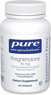 Прегненолон Pure Encapsulations Pregnenolone 10 мг, 60 капсул
