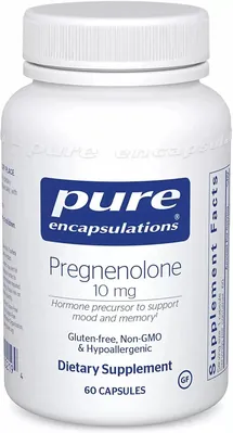 Прегненолон Pure Encapsulations Pregnenolone 10 мг, 60 капсул