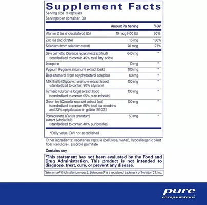 Комплекс для підтримки простати Pure Encapsulations SP Ultimate, 90 капсул
