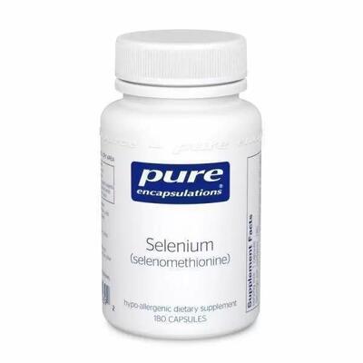 Селен (селенометионин) Pure Encapsulations Selenium (selenomethionine) 200 мкг, 180 капсул