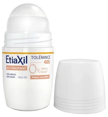 Дезодорант-антиперспірант кульковий Etiaxil Tolerance 48h без запаху, 50 мл