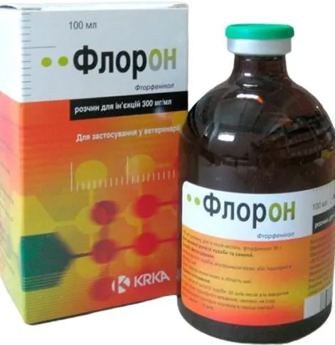 Флорон 30% (ДЛЯ ТВАРИН) розчин для ін'єкцій, 100 мл