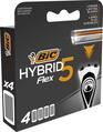 Сменные картриджи для бритвы Bic Flex 5 Hybrid мужские, 4 шт