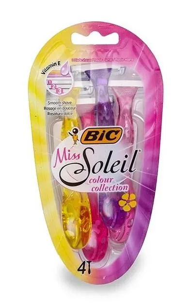 Набір бритв без змінних картриджів Bic Miss Soleil Colour Collection, 4 шт