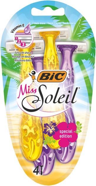 Набор бритв без сменных картриджей Bic Miss Soleil Tropical, 4 шт