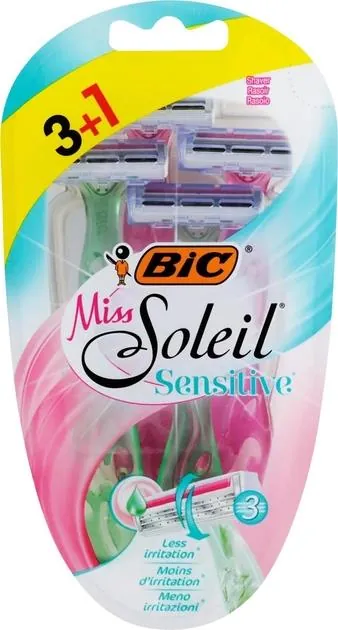 Набір бритв без змінних картриджів Bic Miss Soleil Sensitive, 3+1 шт